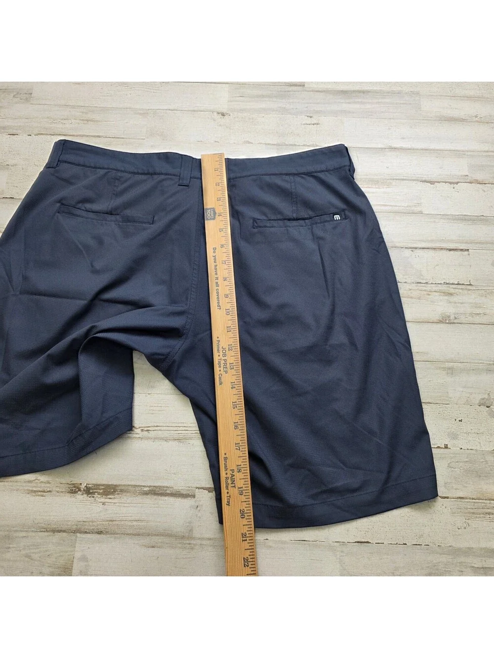 Travis Mathew Men's Golf Performance Shorts Size 36 Polyester Stretch Navy Blue